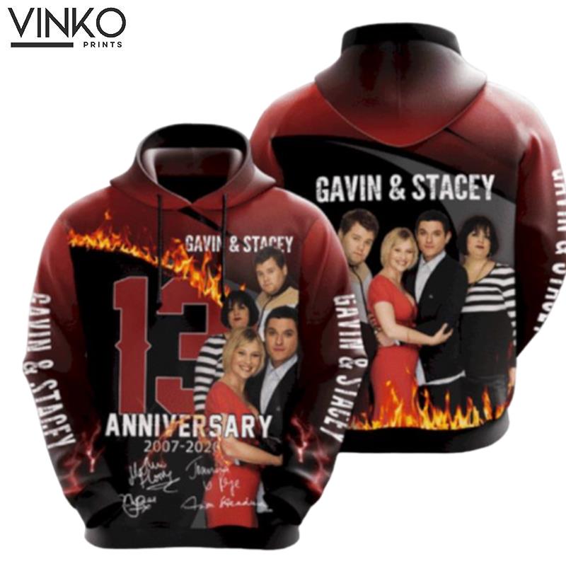 Gavin Stacey Movie Character Anniversary 13 Years All Over Hoodie