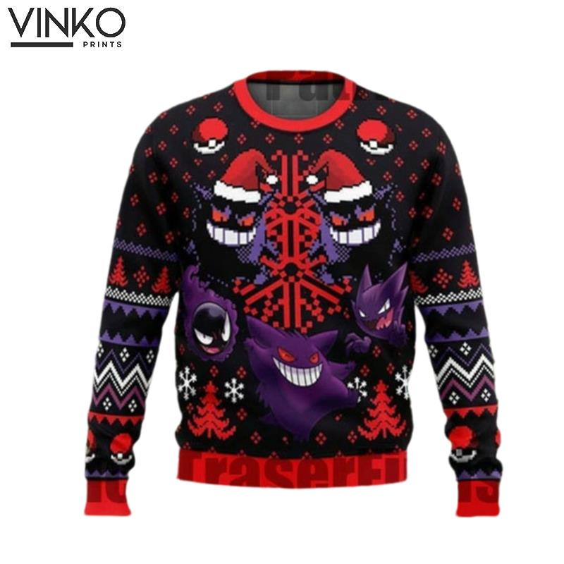 Gengar Ghastly Gift Ugly Christmas Sweater