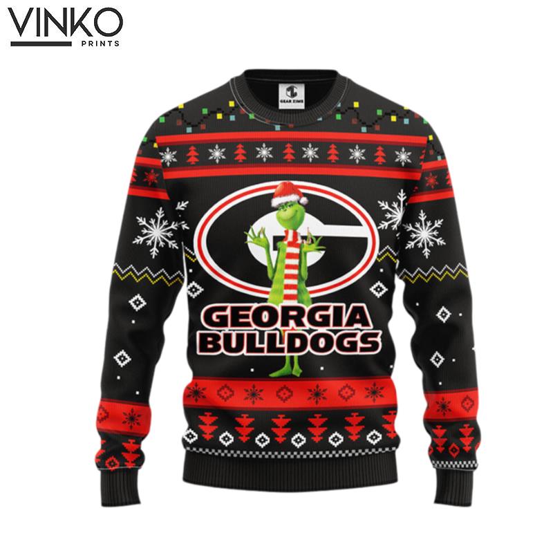 Georgia Bulldogs Funny Grinch Ugly Christmas Sweater