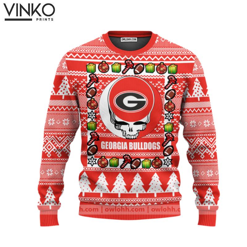 Georgia Bulldogs Grateful Dead Ugly Ugly Christmas Sweater