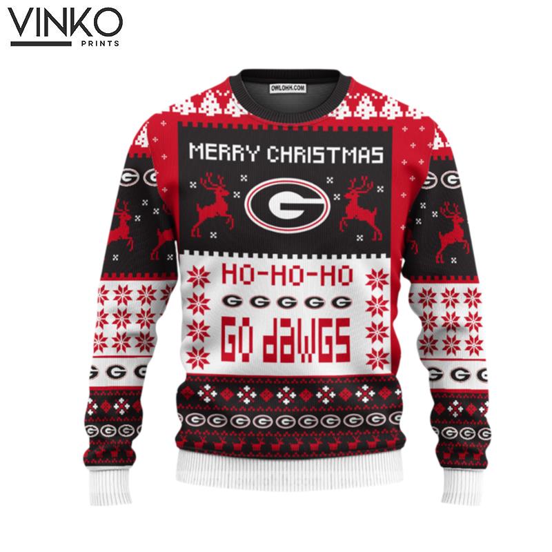 Georgia Bulldogs Merry Christmas Ugly Christmas Sweater