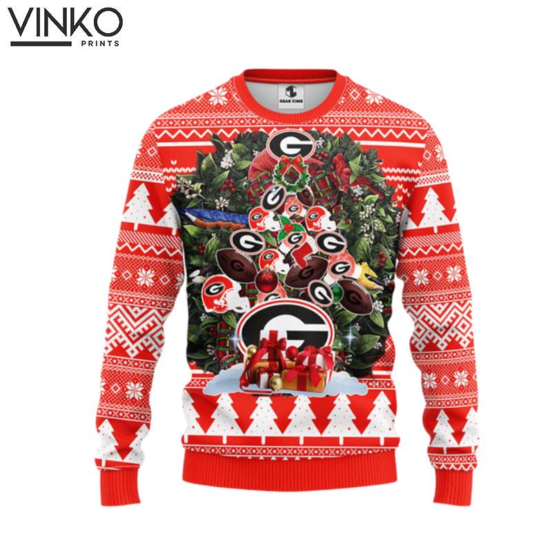 Georgia Bulldogs Tree Ugly Ugly Christmas Sweater