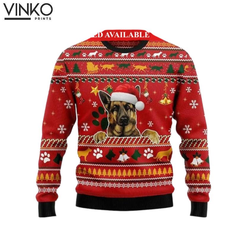 German Shepherd Christmas Holiday Party for Friends Gift for Family Ugly Christmas Sweater