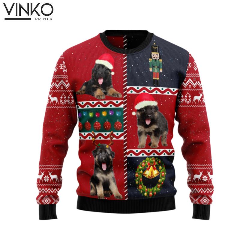 German Shepherd Vintage D2610 Ugly Christmas Sweater