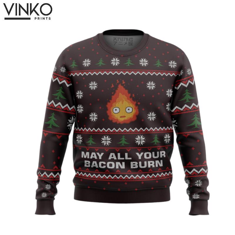 Ghibli May All Your Bacon Burn Ugly Christmas Sweater