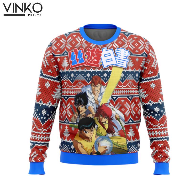 Ghost Fighter Yu Yu Hakusho Alt Ugly Christmas Sweater