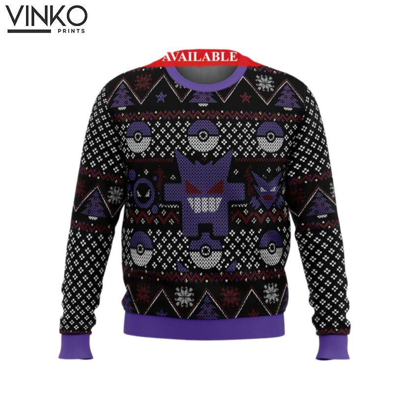 Ghosts Gengar Ghastly Haunter Ugly Christmas Sweater