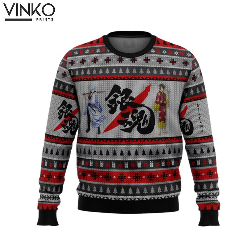 Gintama Shinsuke and Gintoki Ugly Christmas Sweater