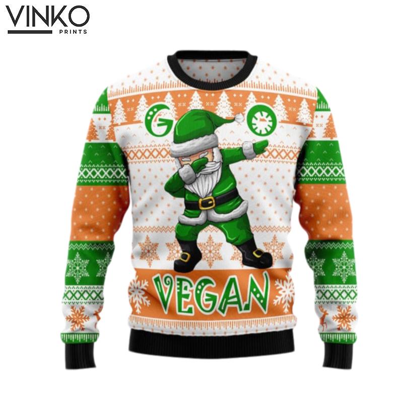 Go Vegan Go Vegan 3D Printed Graphic Ugly Christmas Sweater