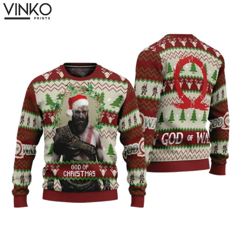 God Of Christmas God Of W ar Ugly Christmas Sweater