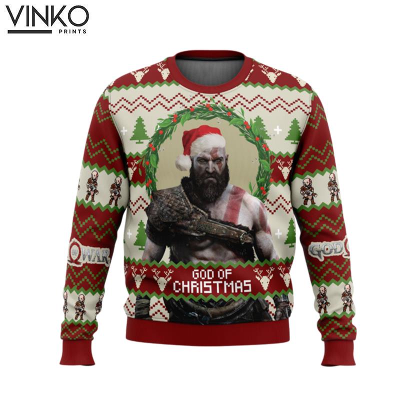 God of Christmas God of War Ugly Christmas Sweater