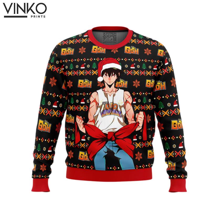 God of High School Santa Jin Mori Ugly Christmas Sweater