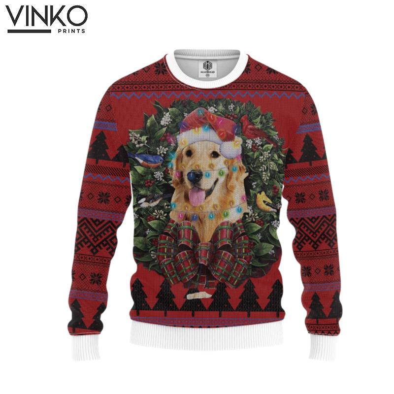 Golden Retriever Custom Ugly Christmas Sweater