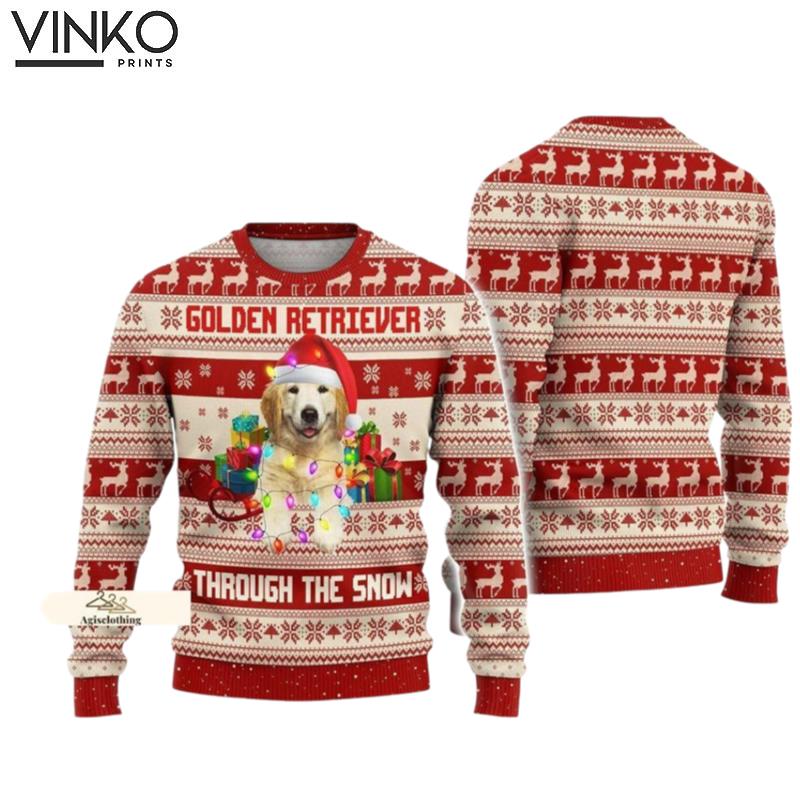 Golden Retriever Ugly Christmas Sweater