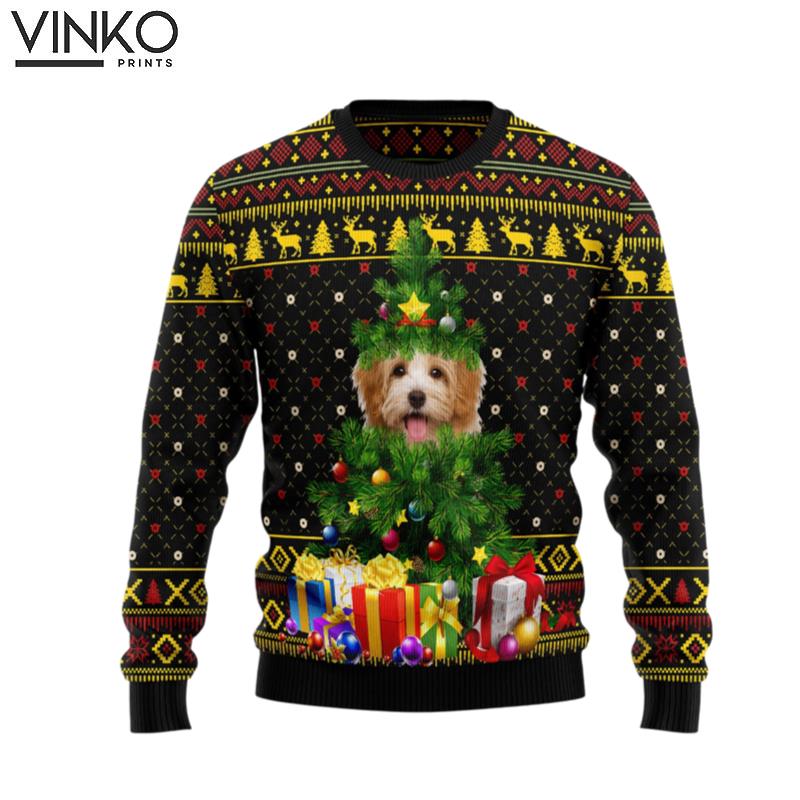 Goldendoodle Pine D2610 Ugly Christmas Sweater