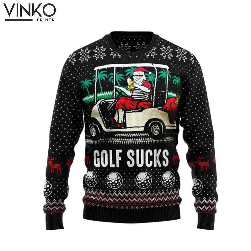 Golf Sucks For Men And Women Ugly Christmas Sweater