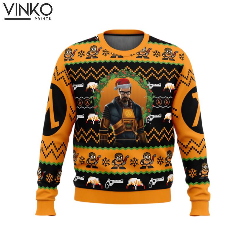 Gordon Freeman HalfLife Ugly Christmas Sweater