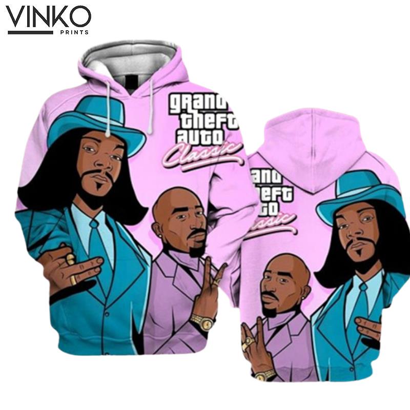 Grand Theft Auto Classic Tupac And Snoop Dogg Hoodie