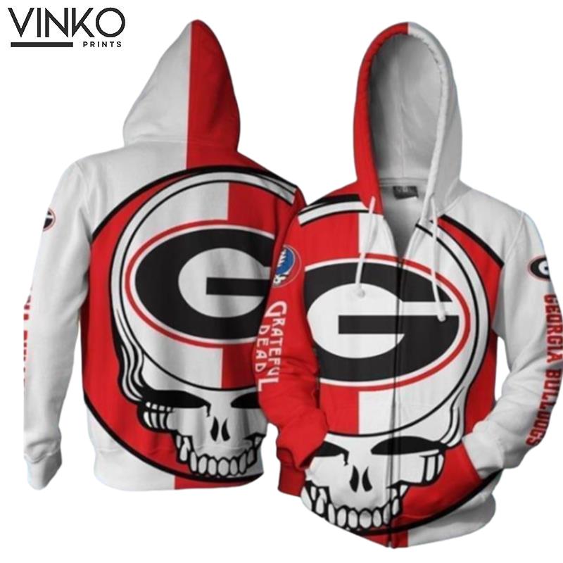 Grateful Dead Georgia Bulldogs Bolt Skull Hoodie