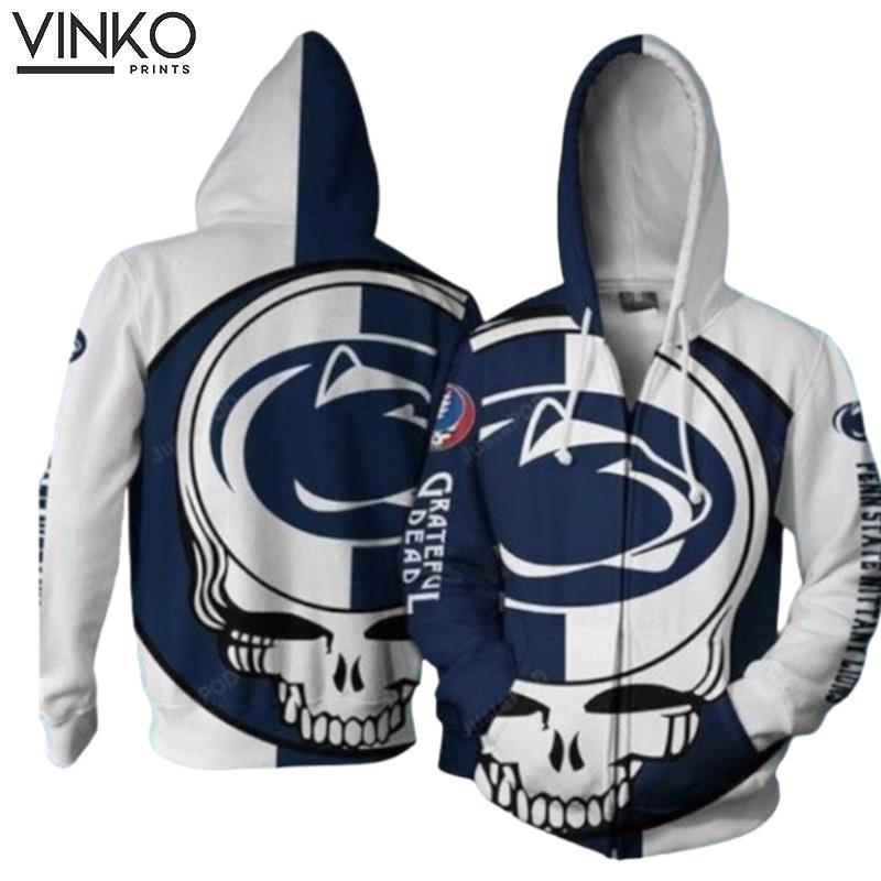 Grateful Dead Penn State Nittany Lions Bolt Skull Hoodie