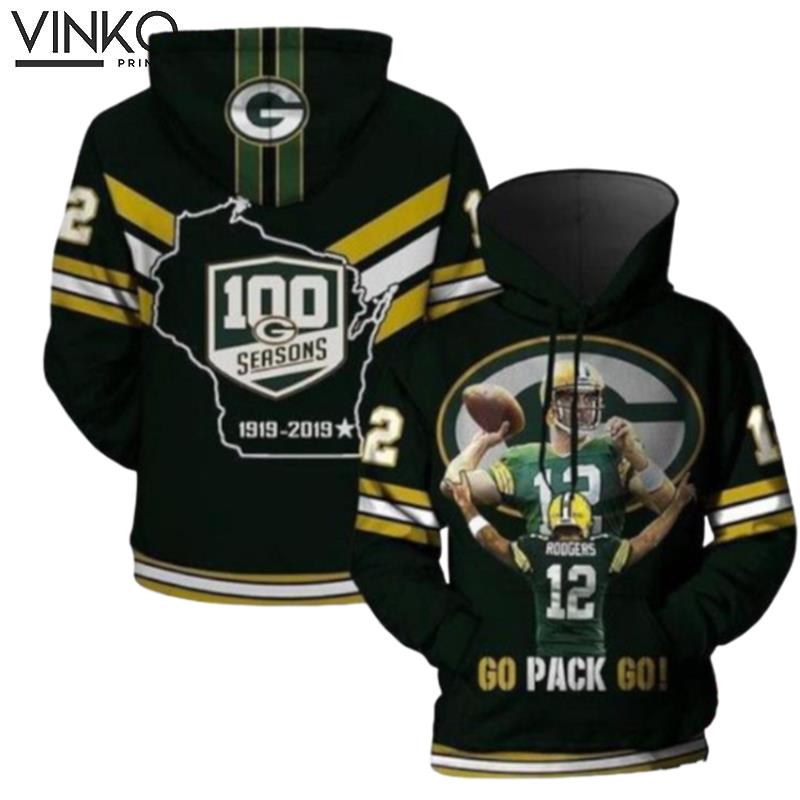 Green Bay Packers And Pered Custom Green Bay Packers Graphic Hoodie