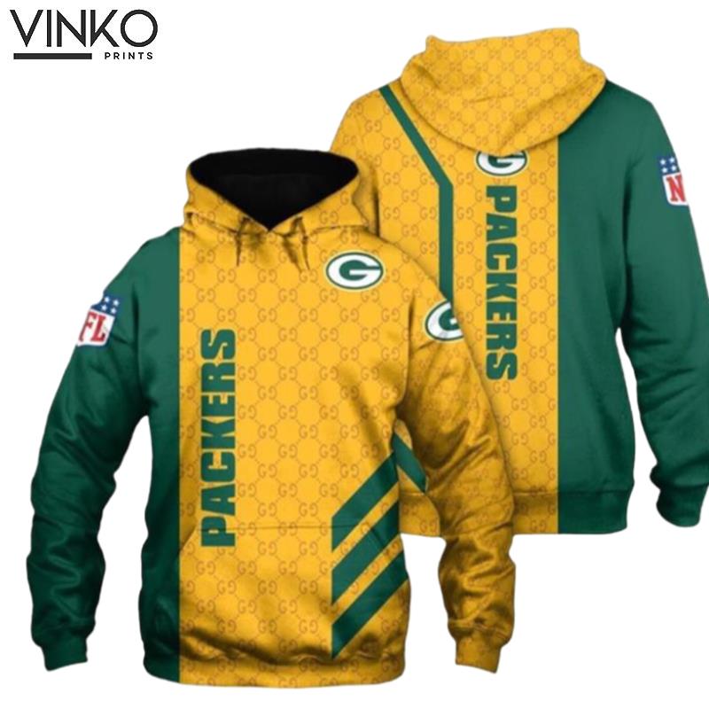 Green Bay Packers Gucci Pattern Hoodie