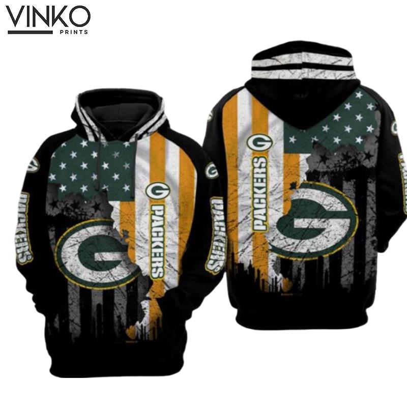 Green Bay Packers Nfl Football Flag American Green Bay Packers Hoodie