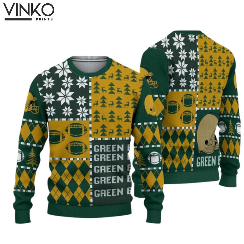 Green Bay Parkers Christmas Football Ugly Christmas Sweater