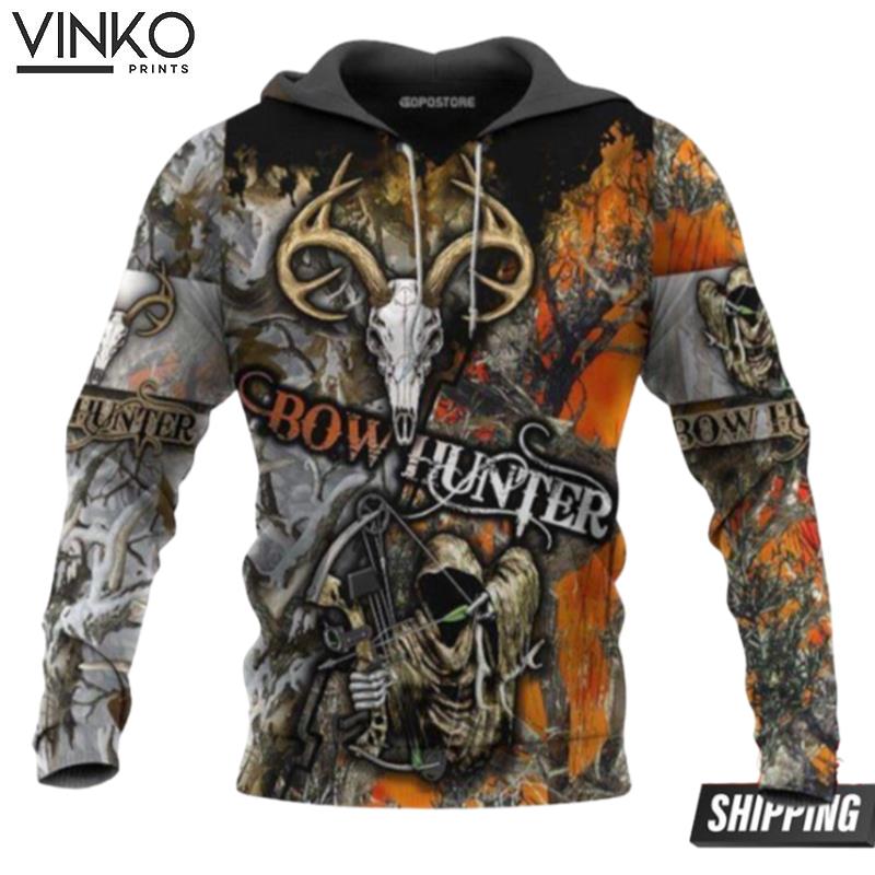 Grim Reaper Bow Hunter Camo Hoodie