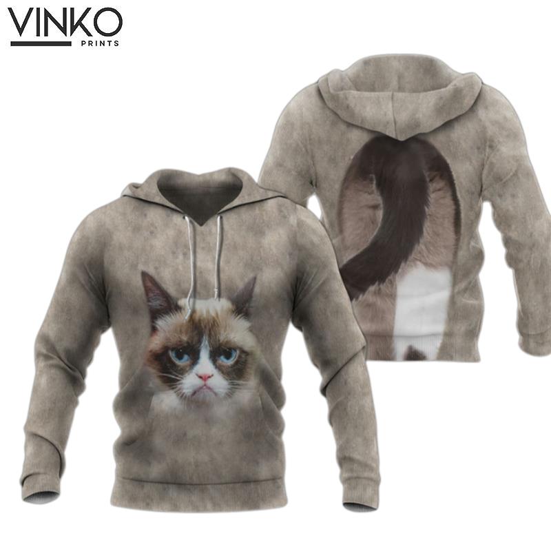 Grumpy Cat Front And Back Hoodie