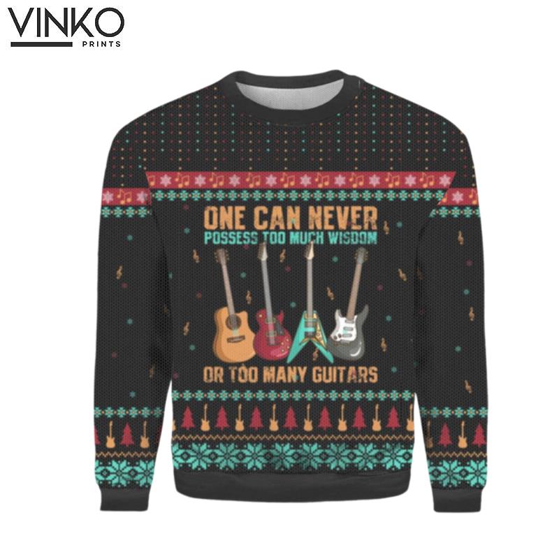 Guitar Old Vintage Ugly Christmas Sweater