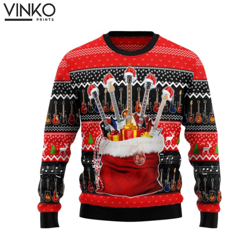 Guitar Xmas D2610 Ugly Christmas Sweater