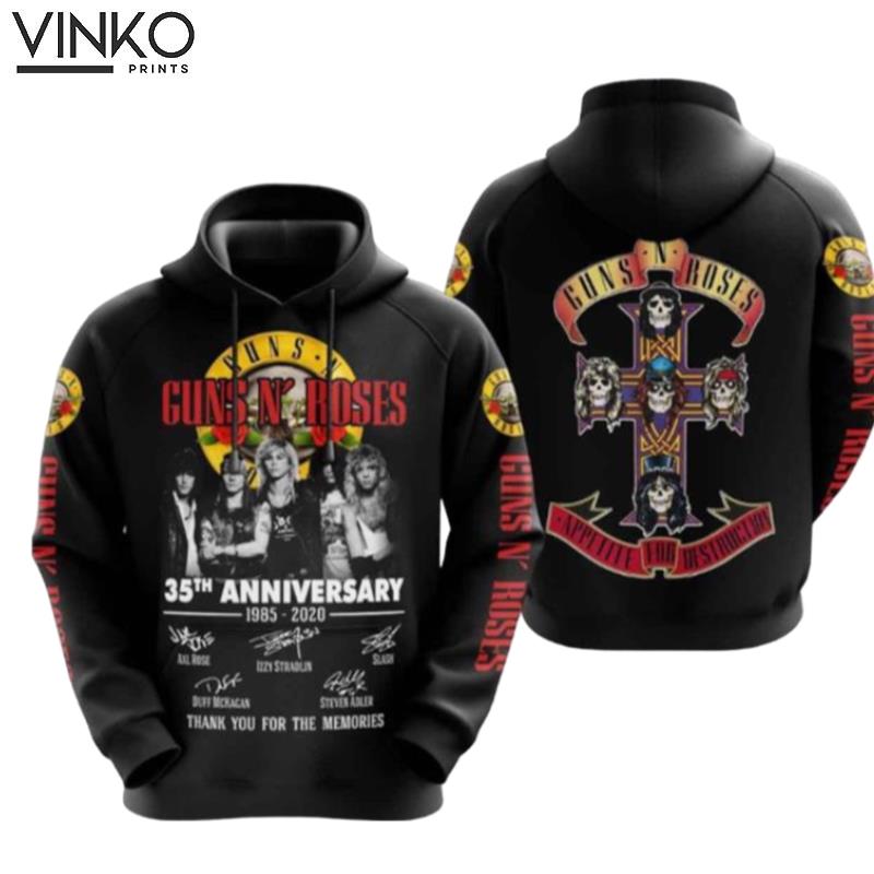 Guns N Roses And Pered Custom Guns N Roses Graphic Hoodie