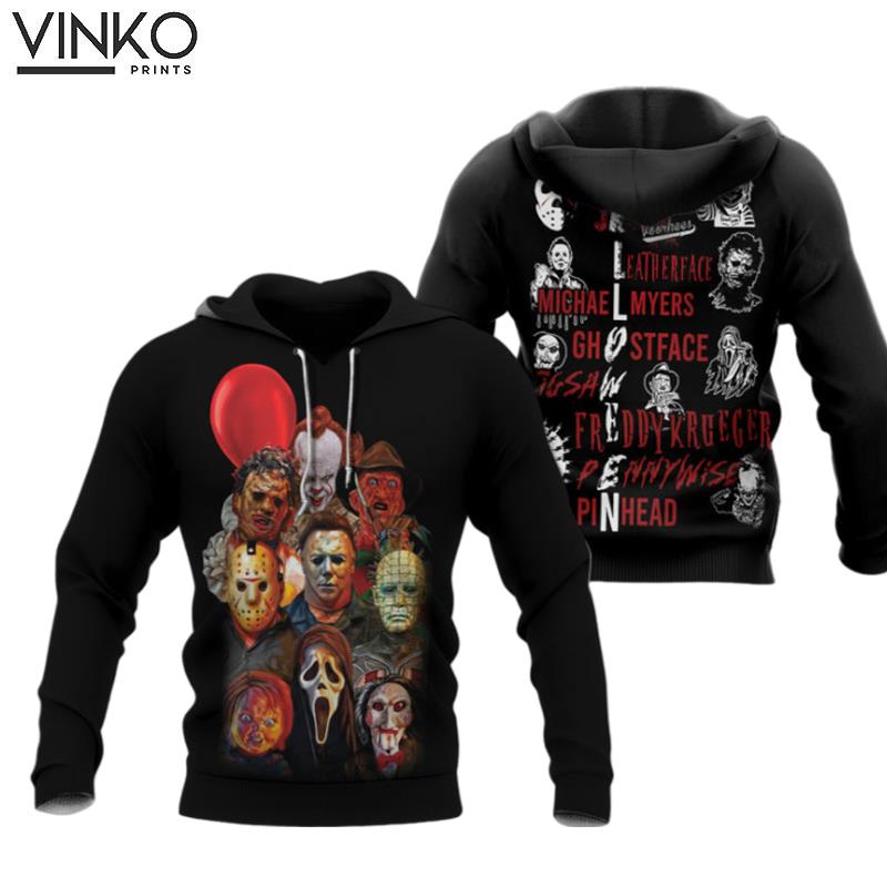 Halloween Horror All Characters Hoodie