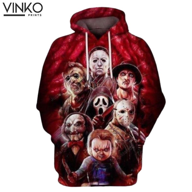 Halloween Horror Michael Myers Leatherface Freddy Krueger Jason Chucky Hoodie