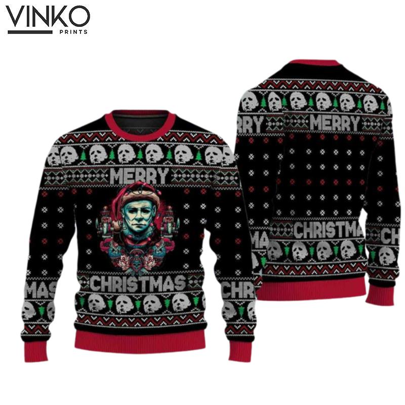 Halloween Horror Movie Characters Ugly Christmas Sweater