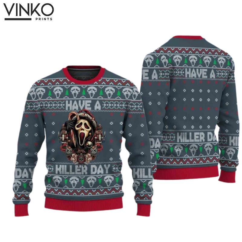 Halloween Horror Movie Killers Ugly Christmas Sweater