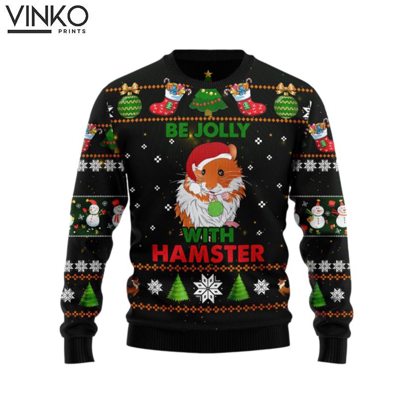 Hamster Be Jolly TY1811 Ugly Christmas Sweater