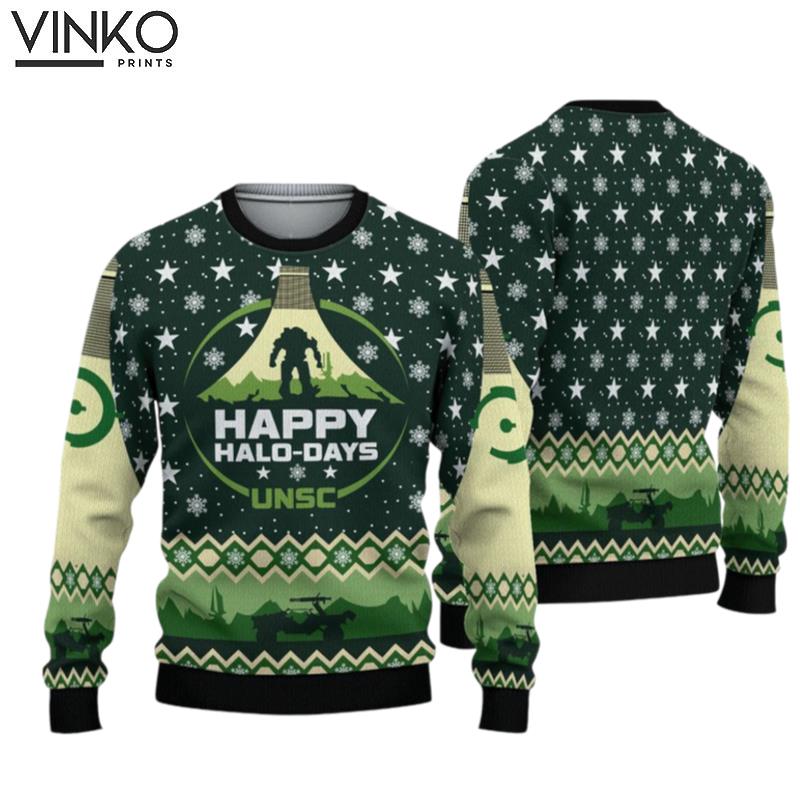 Happy HaloDays Halo United 3D Ugly Christmas Sweater