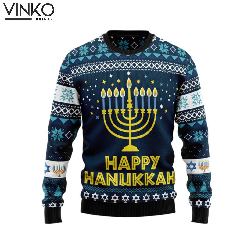 Happy Hanukkah for men and women Ugly Christmas Sweater