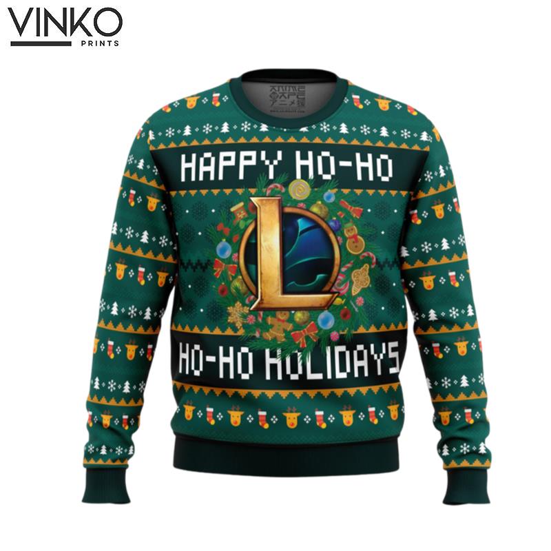 Happy HoHoHo Holidays League of Legends Ugly Christmas Sweater