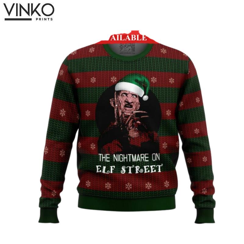 Happy Horrordays Freddy Krueger Horror Ugly Christmas Sweater