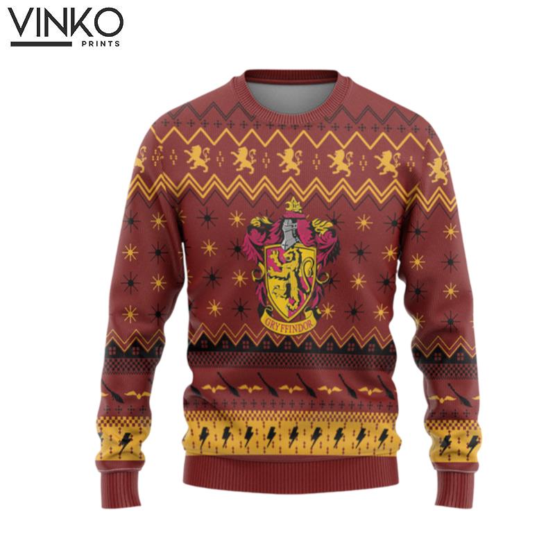 Harry Potter Gryffindor Holiday Custom Ugly Christmas Sweater