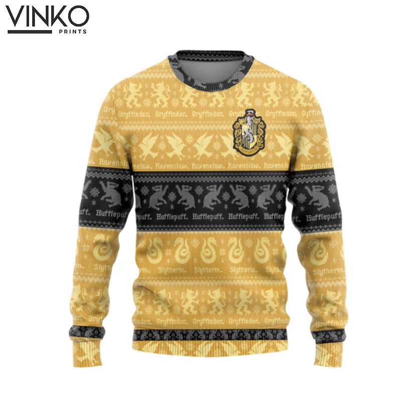 Harry Potter Hufflepuff Quidditch Ugly Christmas Sweater