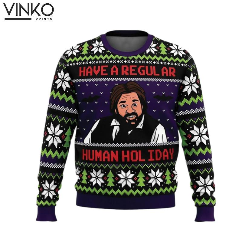 Have A Regular Human Holiday Jackiie Daytona Woolen Ugly Christmas Sweater