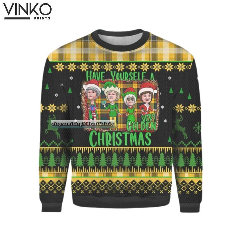 Have Yourself A Very Golden Xmas Ugly Christmas Sweater