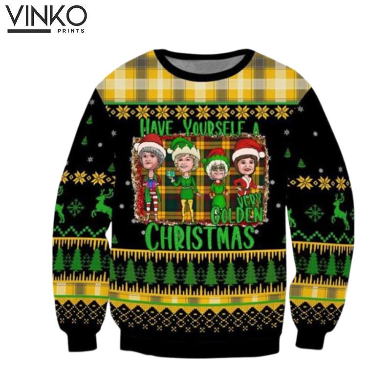 Have Youself A Very Golden Chirstmas Ugly Christmas Sweater