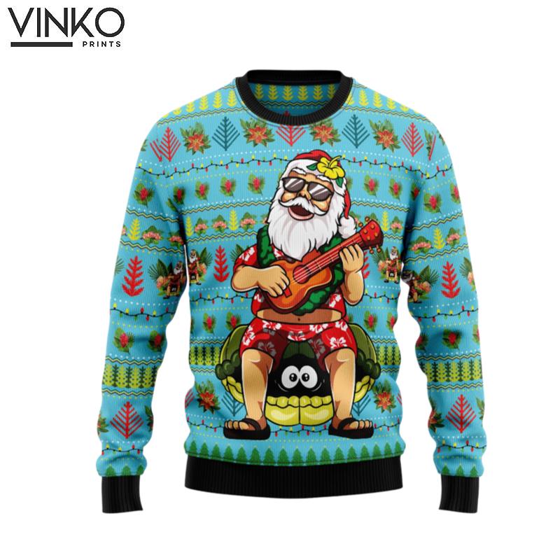 Hawaiian Santa Claus Ugly Christmas Sweater