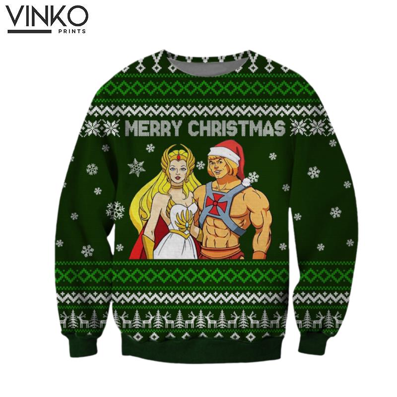 HeMan SheRa Knitting Pattern 3D Print Ugly Christmas Sweater