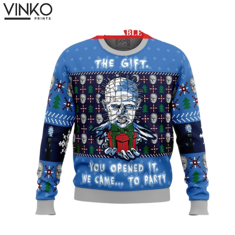 Hellraiser Pinhead Horror Ugly Christmas Sweater